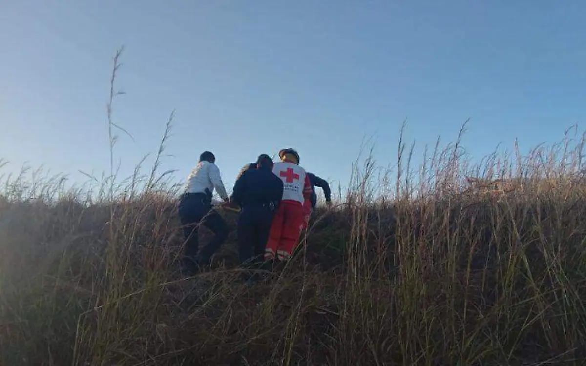 Se lesiona tras caer a barranco en carretera de Aldama 